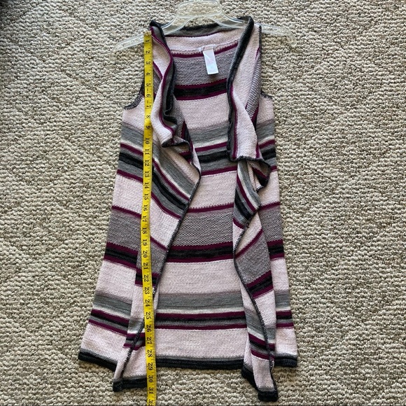 Xhilaration Striped Cardigan Sweater Vest L - Picture 5 of 7